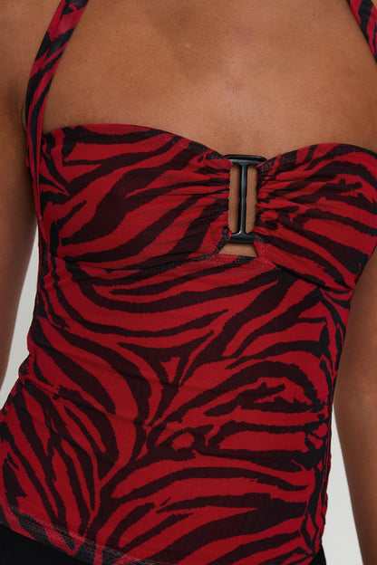 Nikki Zebra Top